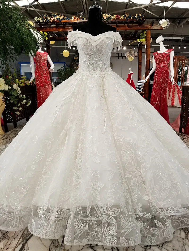 LS64212 свадебное платье кружевные цветыAliExpress Оптовая красоты люкс торжественное