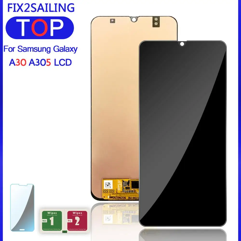 ЖК-дисплей для Samsung galaxy A30 A305/DS A305F A305FD A305A дисплей кодирующий преобразователь