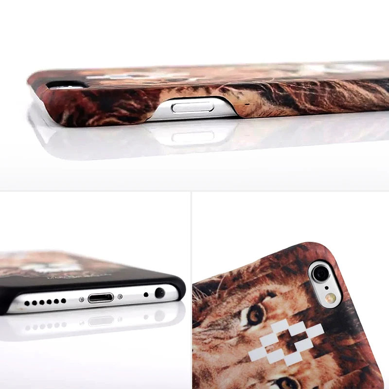 Чехол с изображением животных для iPhone 7 8 Plus Marcelo Burlon чехол s Tiger Жесткий ПК эффектом