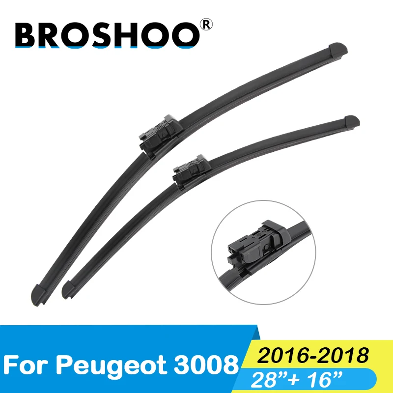 BROSHOO лобовое стекло автомобиля стеклоочистителей для peugeot 3008 2008 2009 2010 2011 2012 2013 подходит пуш-ап кнопки рука об руку - Цвет: 3008 2816