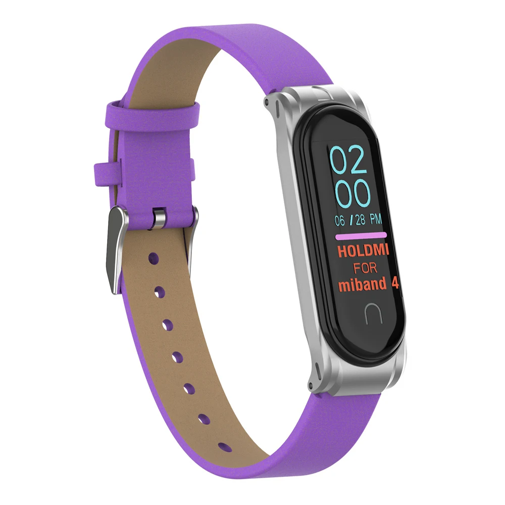 Кожаный ремешок для mi band 4 3, металлический чехол, ремешок на запястье для xiaomi band 4, спортивный дышащий браслет для mi band 4, браслет для xiaomi