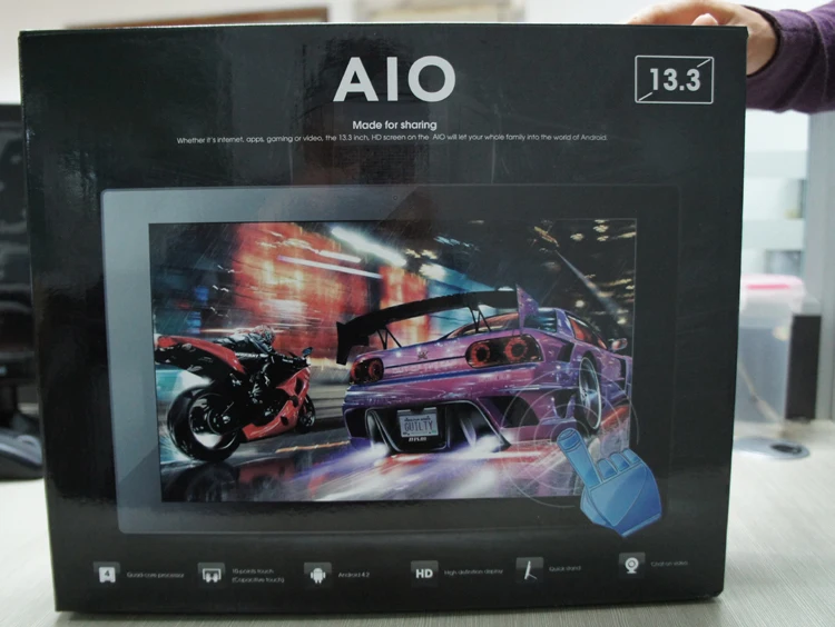 Универсальный настольный ПК android 18 5 дюйма черный (сенсорный экран RK3188 1 ГБ DDR3 8 nand