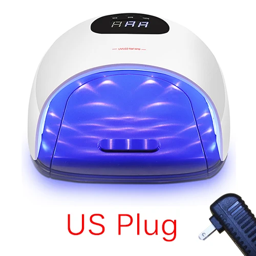 US Plug 48 Вт лампа для ногтей с кнопкой таймера, умный датчик, 36 светодиодов, УФ лампа, гелевая лампа, Сушилка для ногтей для всех гелей, инструменты для маникюра - Цвет: US Plug