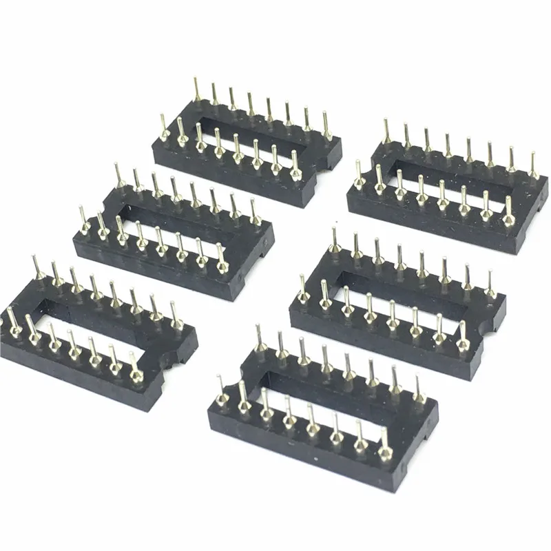 (100 шт.) 16P IC DIP16 розетка с отверстием круглый штырь dip 16 ножное отверстие для