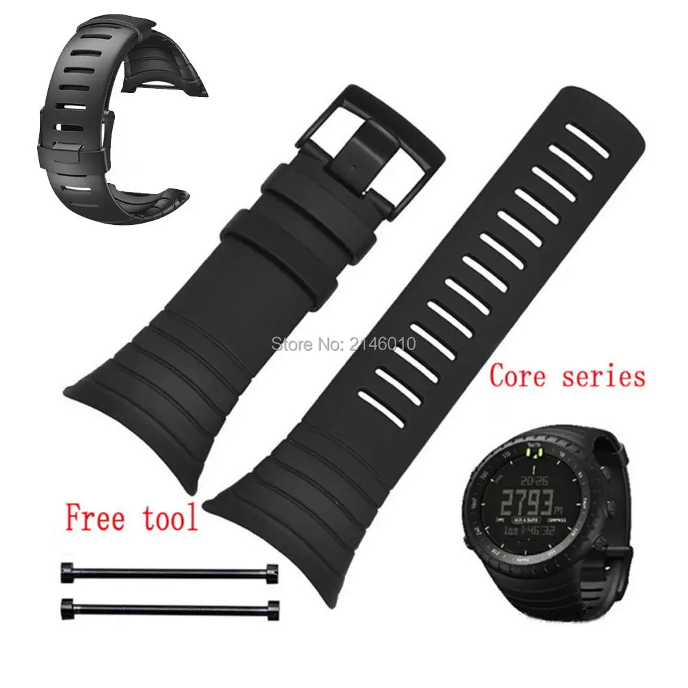 Резиновый ремешок для ремешка для часов для основной выпуск SUUNTO, SS014993000 SS013336000 T1 T1C T3 T3C T3D T4C T4D SS012801000 SS012804000