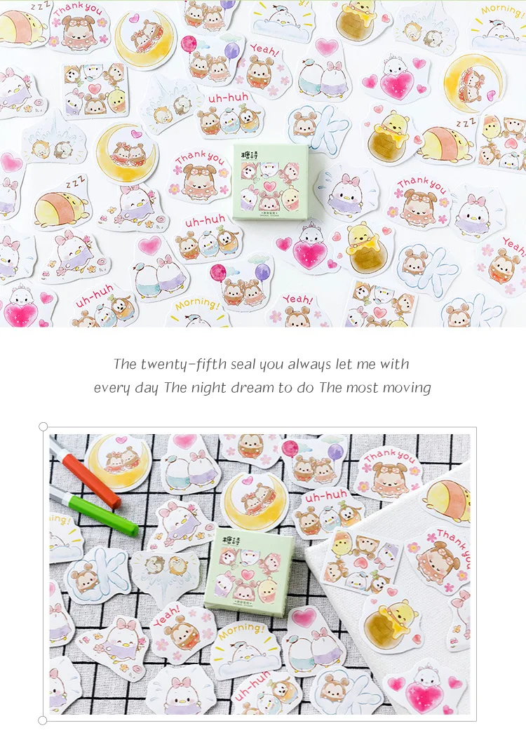 45 шт./кор. милое животное Стикеры s Kawaii Япония планировщик украшение бумажная наклейка для творчества альбом дневник стационарный Скрапбукинг ярлык-наклейка