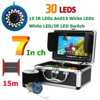 7 inch monitor 15m 1000tvl fish finder underwater fishing video camera 30pcs leds waterproof fish finder cmos sensor