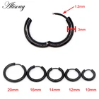 Alisouy 1 шт рок серьги-кольца из нержавеющей стали Huggie простой стиль круглые серьги-кольца серьги для женщин и мужчин 3 мм цвет черный