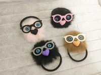 free shipping2017 new harajuku halloween gifts owl hair bands fashion womens girls cartoon owl fur hair holder hair ropes
