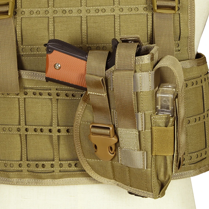 Tactifans Tactical Gun Holster for 1911 45 92 96 Glock Molle Modular Pistol Holster for Right Handed Shooters Gun Bag