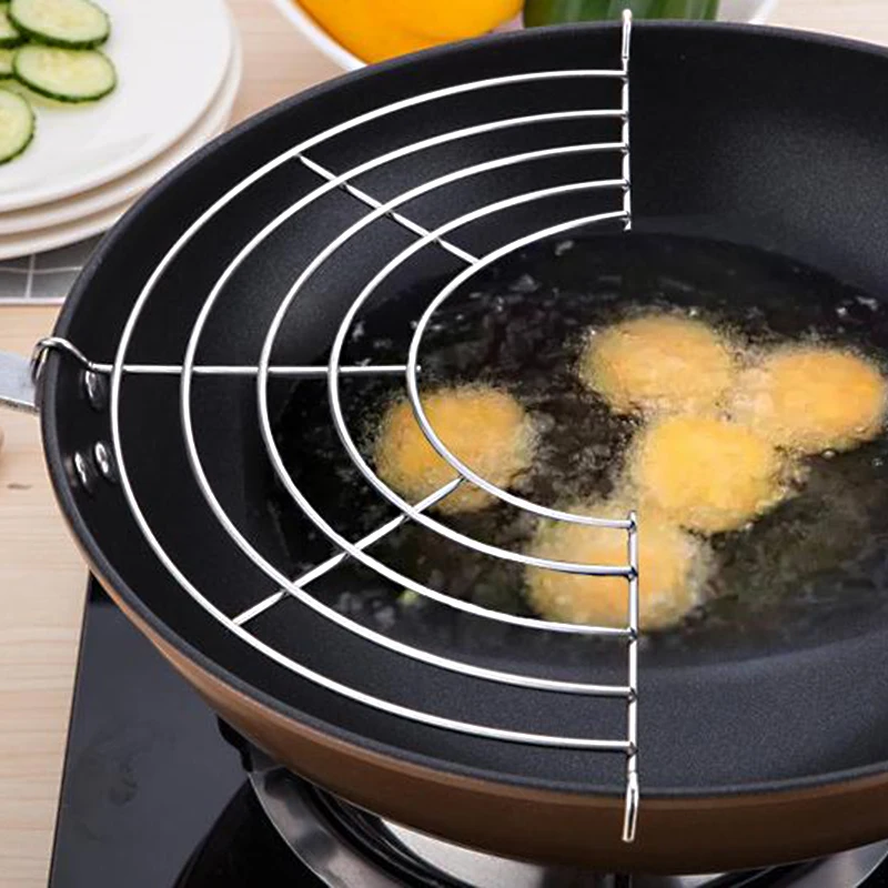 Нержавеющая сталь отпариватель для слива масла полукруглый овощи жареные