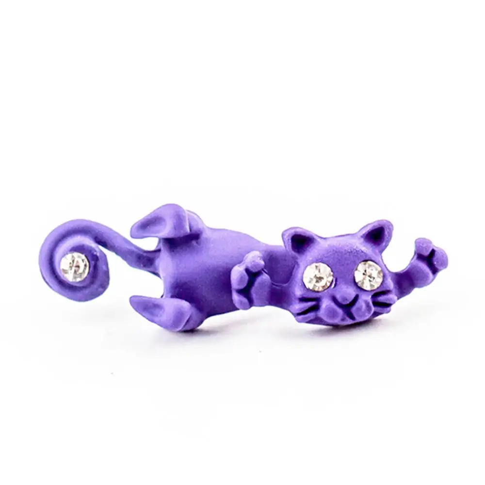 Серьги гвоздики в виде котят различные цвета|cute cat stud earrings|cat earringsfashion earrings |