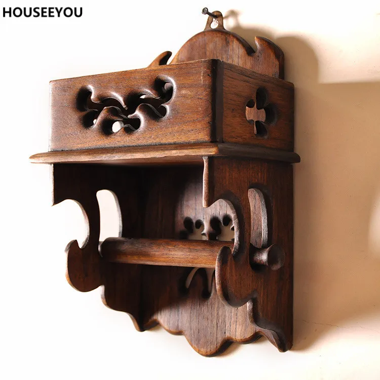 Прямоугольная деревянная бумажная крышка в стиле ретро | Дом и сад