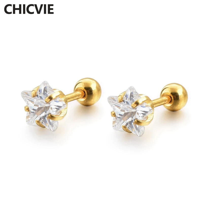 

High Quality S925 Silver Needle Gold Earring Crystal For Women Cute Star Earring Wedding Jewelry Statement Gifts Earrings