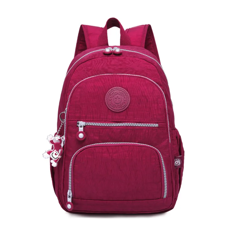 Женский рюкзак, Женский школьный рюкзак для девочек-подростков, Mochila Feminina, рюкзак для ноутбука, дорожные сумки, повседневная сумка - Цвет: Jujube red