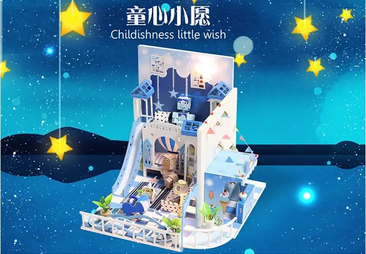 K030 кукольный дом Миниатюрный ручной работы Casa De Boneca DIY игрушка игрушечный деревянный дом ручной работы подарки детски маленькое пожелание