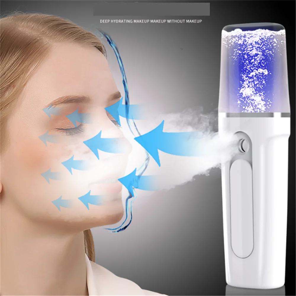 

Nano Steamer Handy Mister Facial Mist Spray Moisture Face Sprayer Rechargeable Sliding Mini USB