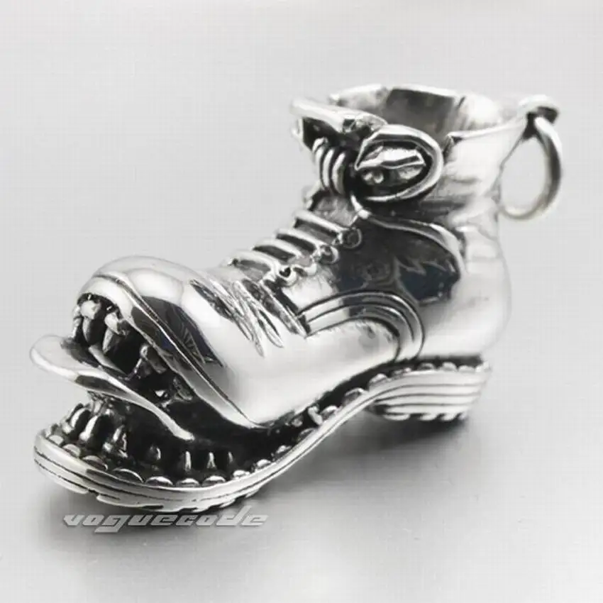 Мужская подвеска в виде ботинка из нержавеющей стали 316L ожерелье натуральной