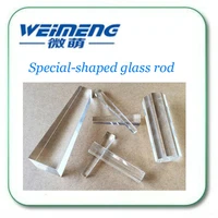 weimeng brand 5 pieces bag special shaped glass rod transparent reflector for scientific experiments with high quality