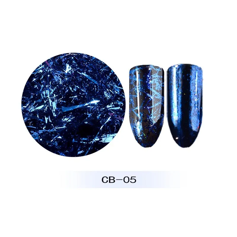 05 Blueness 1 коробка Мода 3D украшение для ногтей 6 видов цветов DIY блеск дизайн для ногтей наклейки красивый маникюр наклейки инструмент - Цвет: 05