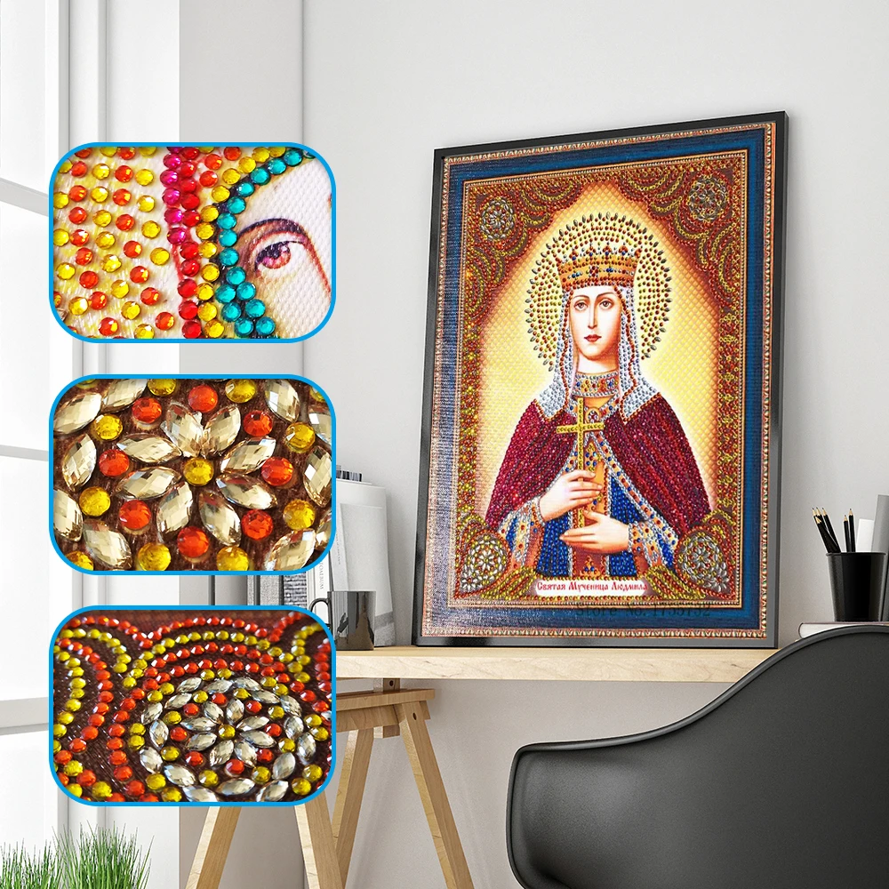 DIY Алмазная картина крестиком люди 3D Мозаика специальная форма религиозная