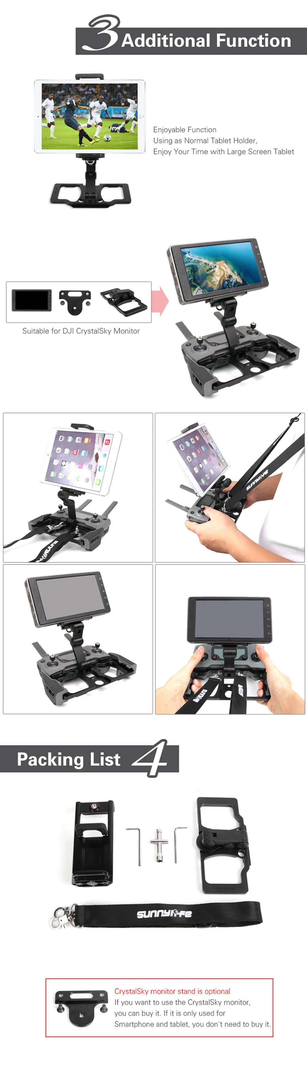 DJI Mavic 2 Pro/Zoom пульт дистанционного управления зажим для планшета алюминиевый сплав кронштейн складной держатель для телефона и кристаллического монитора аксессуары
