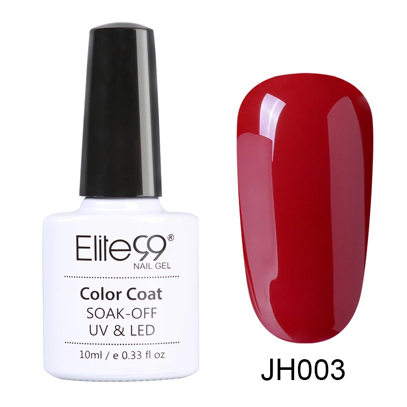 JH003 Elite99, серия винно-красного цвета, 10 мл, Гель-лак для ногтей, цветной лак, Полупостоянный Гель-лак для ногтей, замачиваемый, УФ светодиодный, Гель-лак - Цвет: JH003