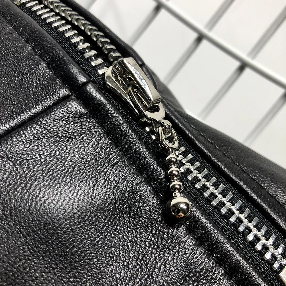 Женская двубортная куртка из натуральной овечьей кожи yoloager | одежда