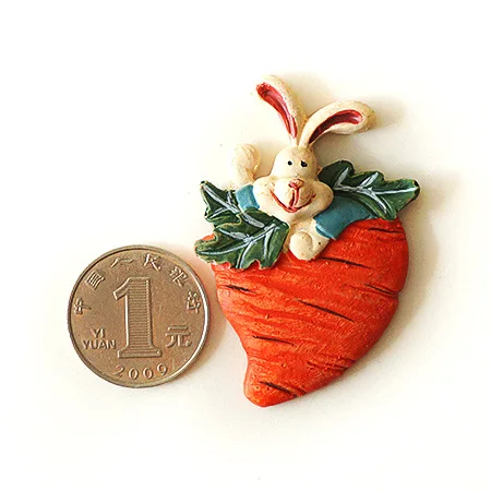 Carrot Rabbit A 1 шт. Ретро Кролик магнит на холодильник в форме цветка Рождественская белая доска наклейка магниты на холодильник Свадебные украшения подарки украшение дома - Color: Carrot Rabbit A