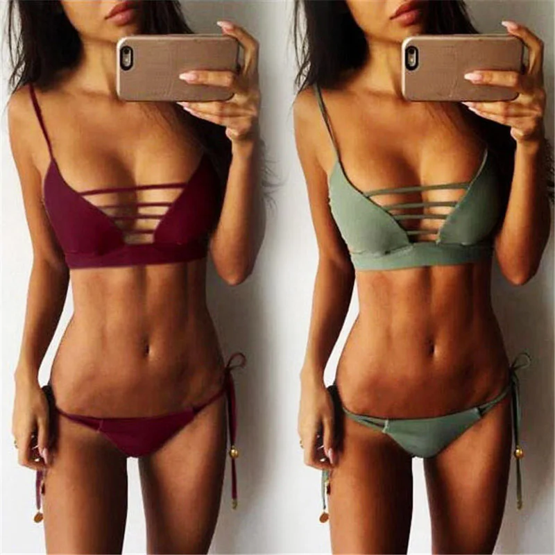 Новый купальник женское Бандажное бикини новинка 2017 сексуальный Бразильский