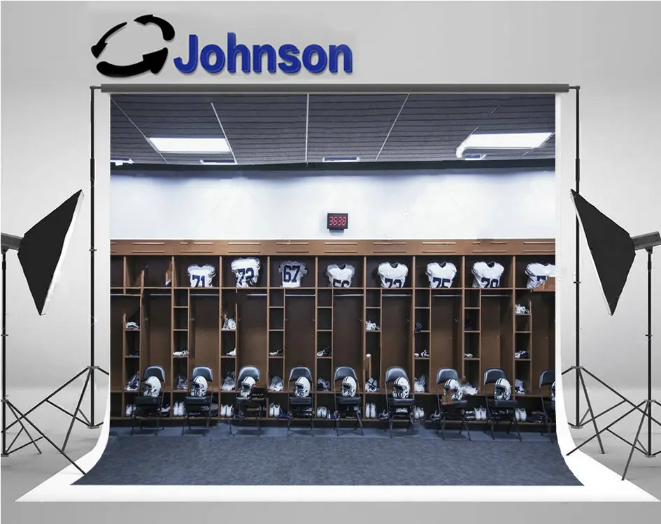 locker Football Locker Room Stadium Chairs Lockers backdrops High quality Computer print wall background | Электроника