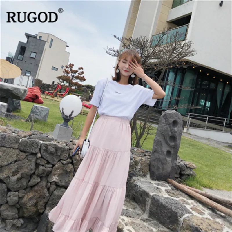 Женские плиссированные юбки до щиколотки RUGOD винтажные Элегантные повседневные