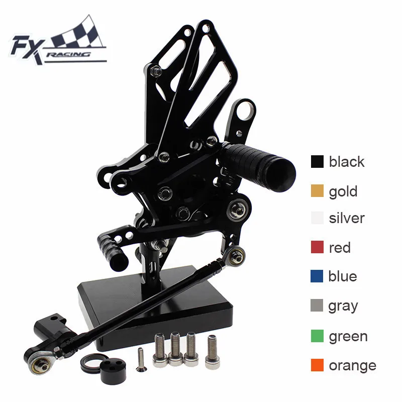ЧПУ Регулируемая мотоцикл сзади комплект ног подножек Rearset для езды на