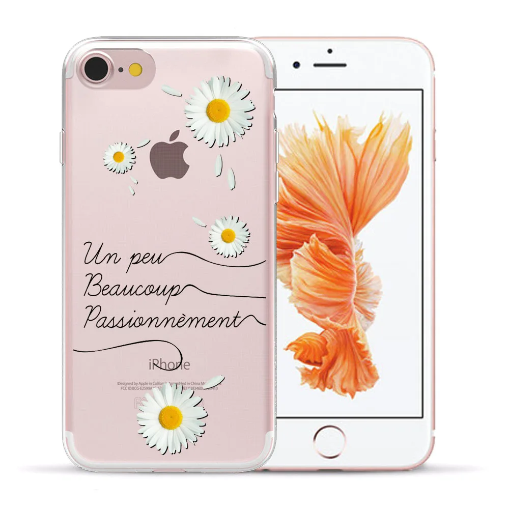 Мягкий чехол для телефона из ТПУ с сексуальным цветочным узором для iPhone 8, 7, 6, 6S Plus, XS, 11 Pro Max, XR, 5, 5S, SE, 10 X, цветочный чехол