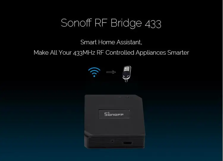 Sonoff 433 РЧ мост, умный дом беспроводной Wifi переключатель 433 МГц РЧ пульт дистанционного управления конвертер к WiFi переключатель дистанционного управления, переключатели DIY