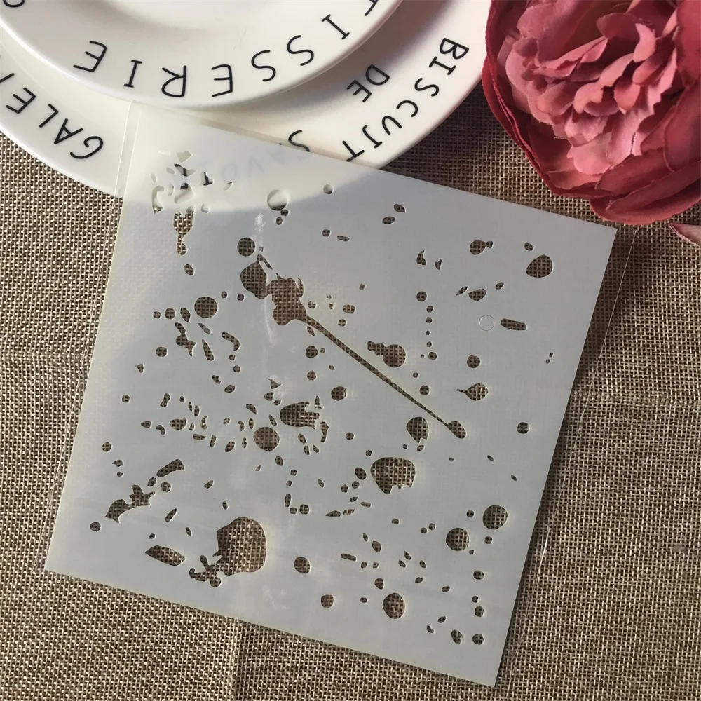 

1Pcs 15cm Ink Line Dot Circle DIY Layering Stencils Wall Painting Scrapbook Coloring Embossing Album Decorative Card Template