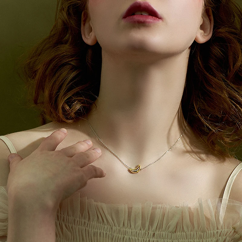 Весенний свет яркие звезды и луна дизайн кулон Настоящее серебро 925 проба