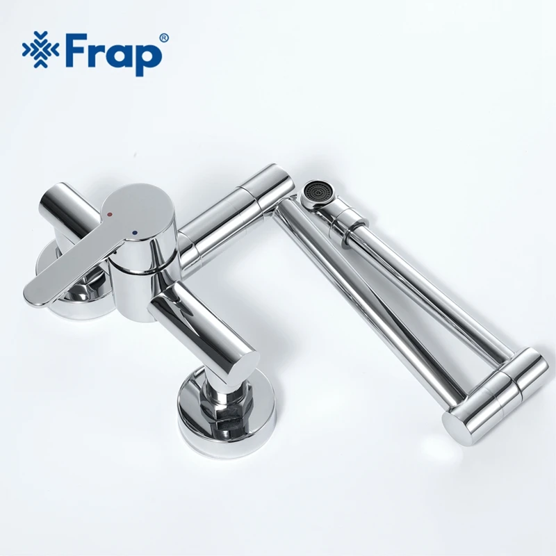 

Frap Telescopic Folding Basin Faucets Wall Mounted Sink Faucet Surface Chrome Finished Bathroom Single Handle Kitchen Tap Y10166