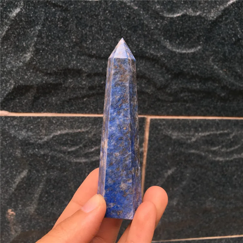 

Special offer 1kg Brow chakra healing stone natural lapis lazuli wand TOWER style reiki mineral help with meditation