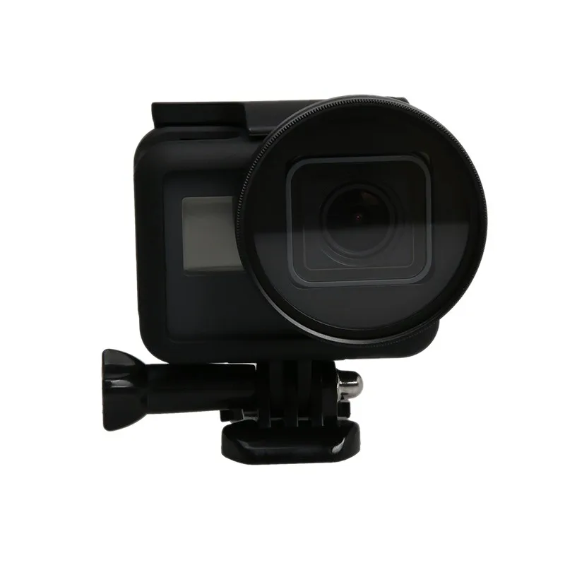 Защитный чехол из алюминиевого сплава для GoPro Hero 7 6 5 Black с 52 мм УФ-объективом Go Pro