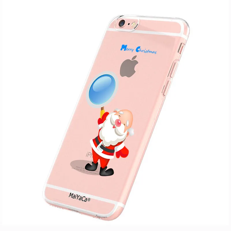 Прозрачный чехол MaiYaCa из ТПУ для сотового телефона с надписью &quotMerry Christmas&quot iPhone x