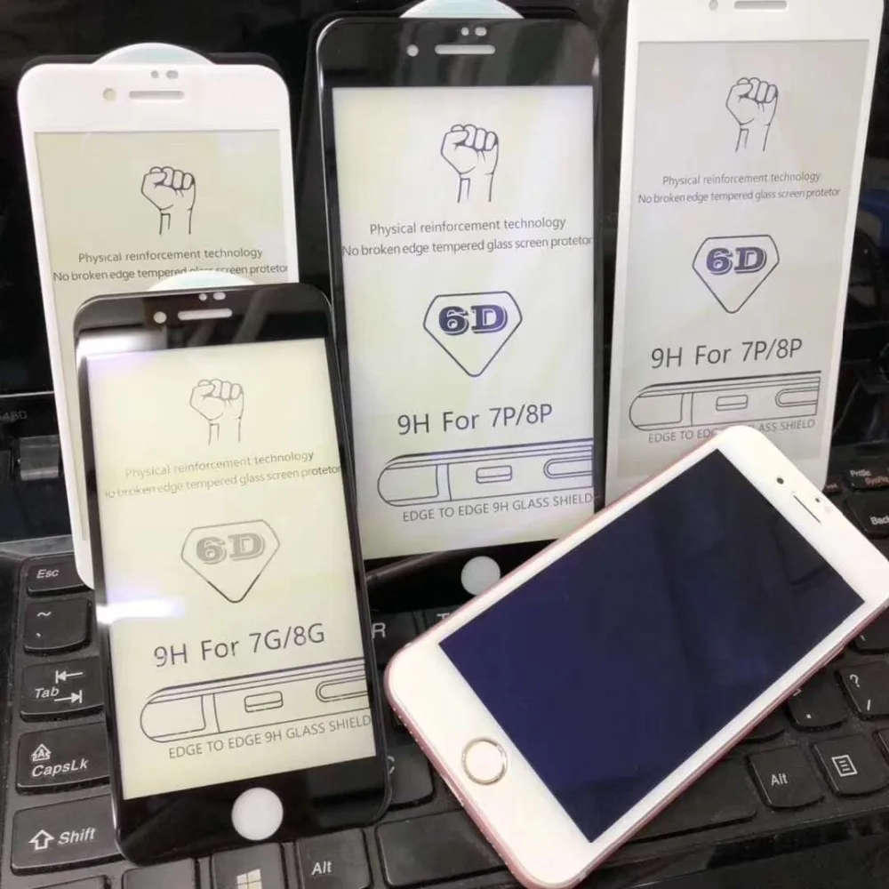 100 шт. для iPhone 11 Pro Max/6S PLUS/78 PLUS/XR/XS 5D/6D/10D полное закаленное стекло IPHONE 12 mini/12pro 3D