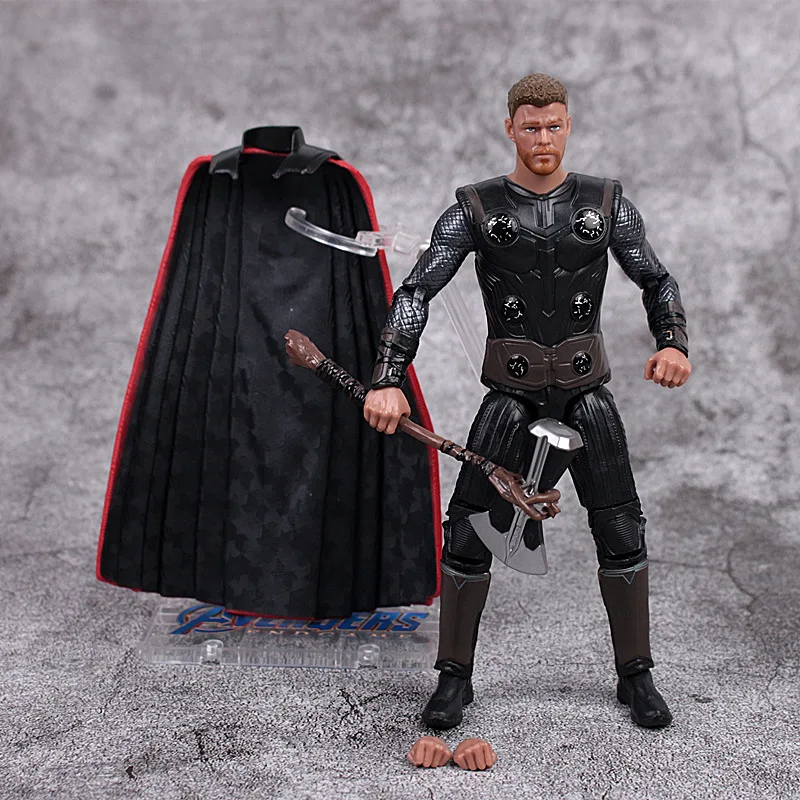 17cm Avengers Endgame Thor Captain America Captain Marvel War Machine Action figure toys doll Christmas gift with box
