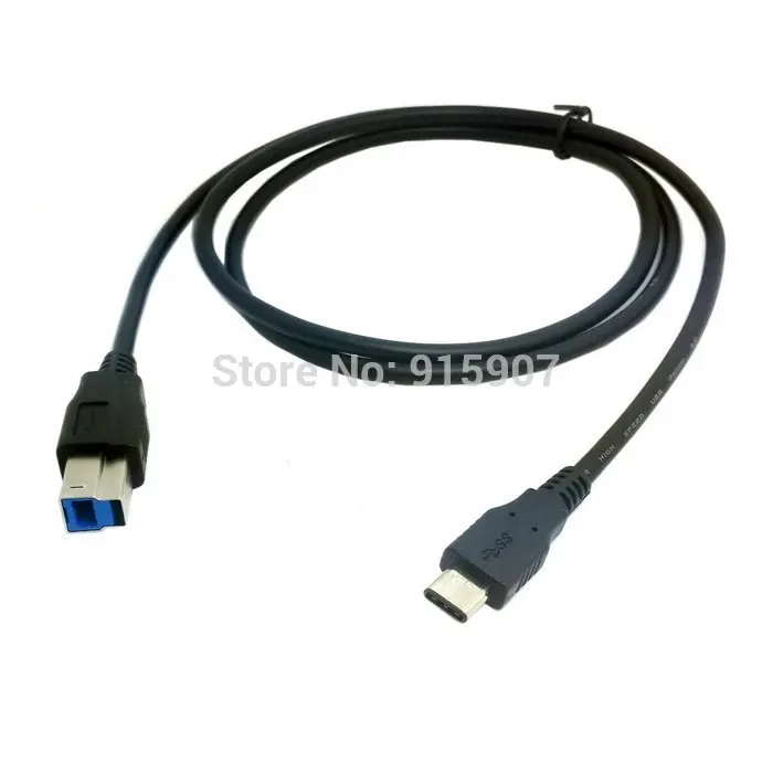 CY Черный цвет USB C 3 1 Тип разъем к Стандартный B Мужской кабель для передачи данных