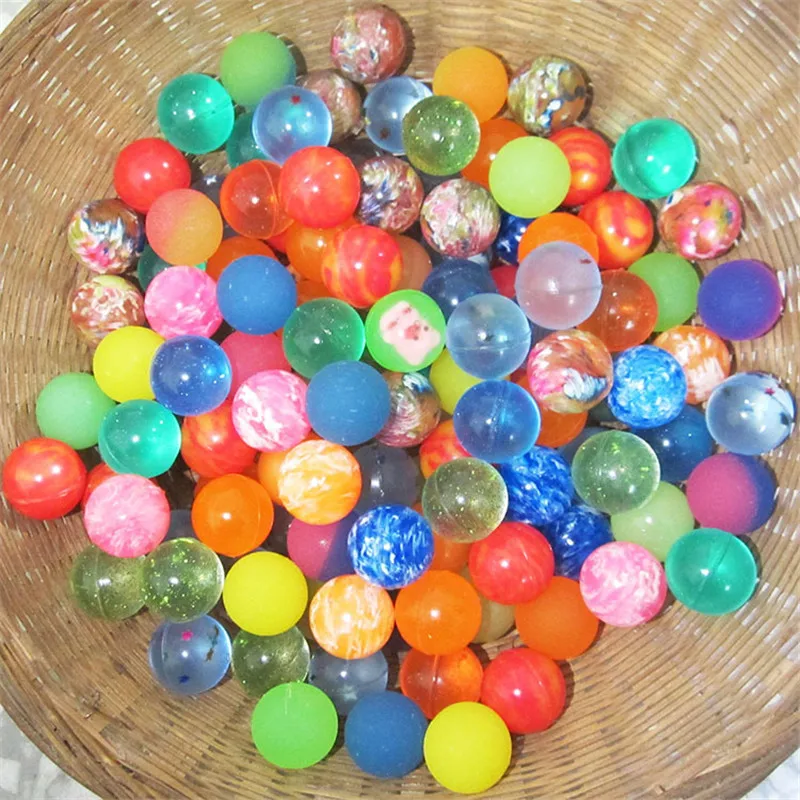 30pcslot funny toy balls mixed bouncy ball solid floating bouncing child elastic rubber ball of bouncy toy 25mm free global shipping