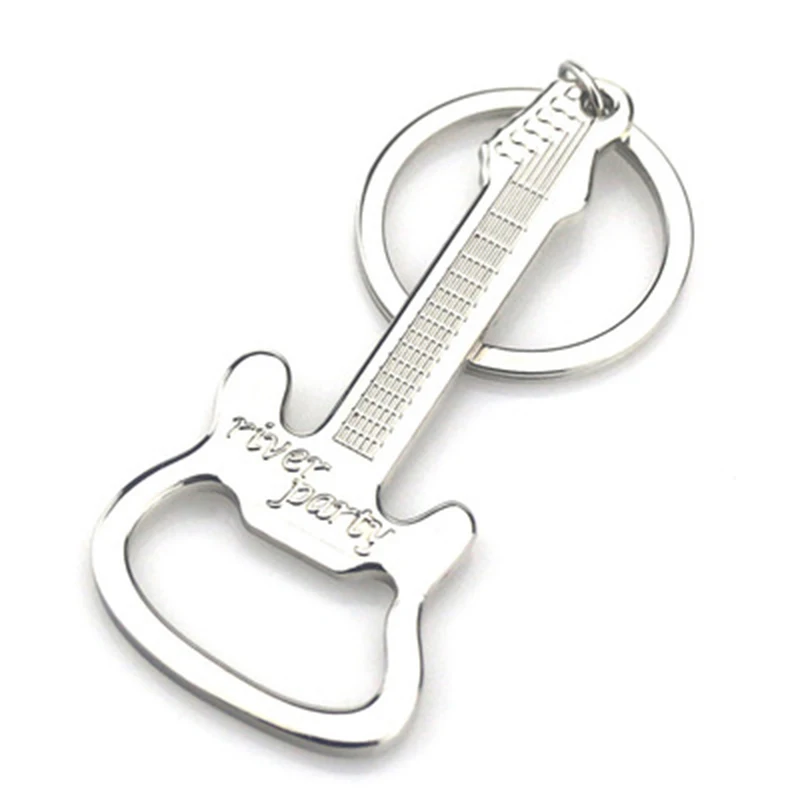 Creative Sale Gift Zinc Alloy Beer Guitar Bottle Opener Keychain Keyring Key Chain Kitchen Accessories 2018 Hot | Дом и сад