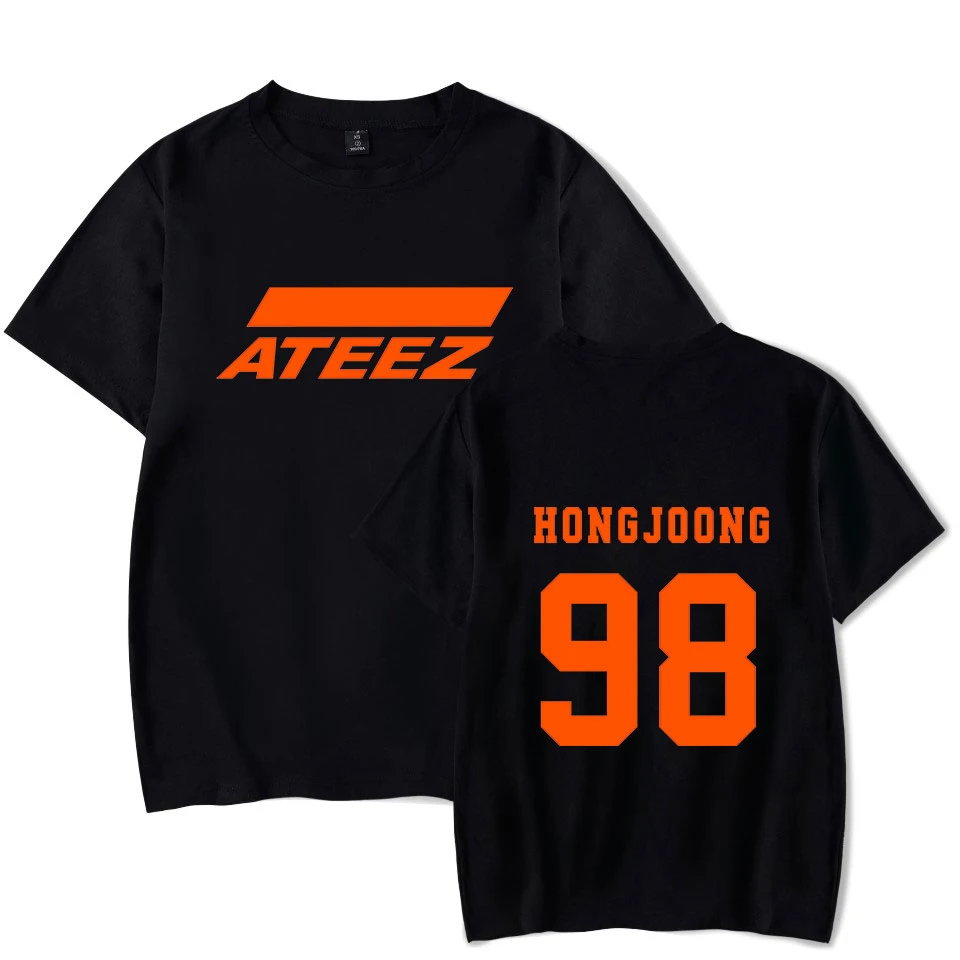 ATEEZ/футболка; топы; Hongjoong Seonghwa Yunho Yeosang San Mingi Wooyoung Jongho Kpop group; одежда для подростков