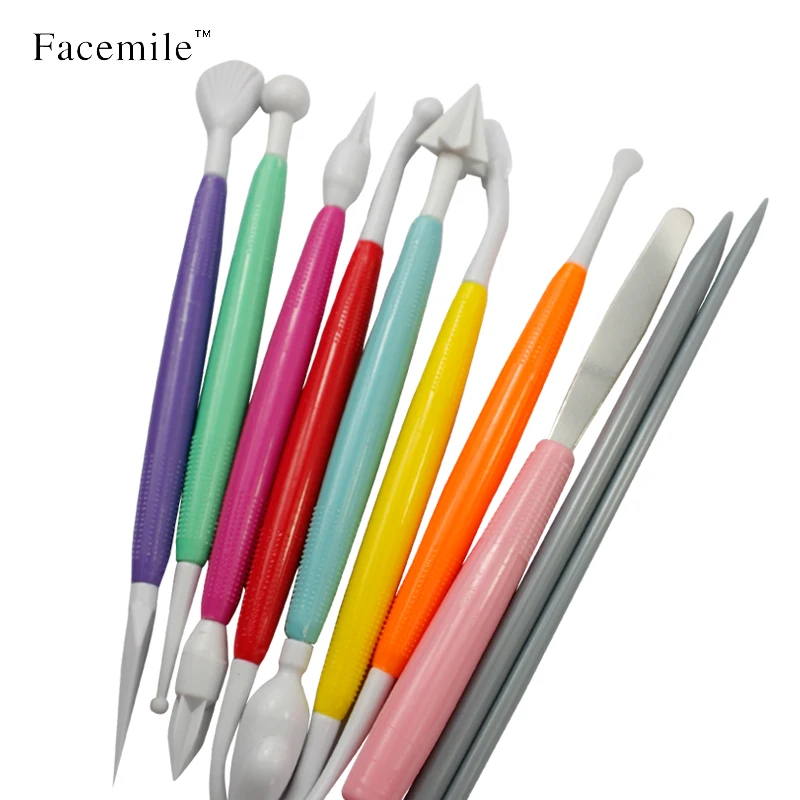 Facemile 10 шт. для цветов из мастики моделирующий нож торта ручка резак выпечки