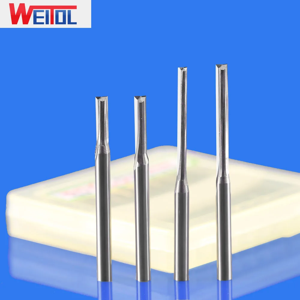 WeiTol 3 175 мм хвостовик двойные канавки прямые фрезы 2 биты CNC режущие