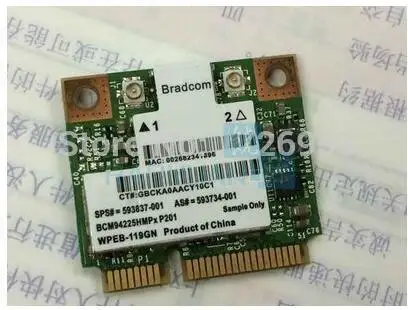 Беспроводная Плата расширения BroadCom BCM943225HM BCM943225 BCM43225 Half Mini PCI Express PCIe|Сетевые